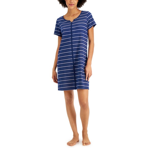 Charter Club Everyday Cotton Crochet-Trim Nightgown, - Picture 1 of 7